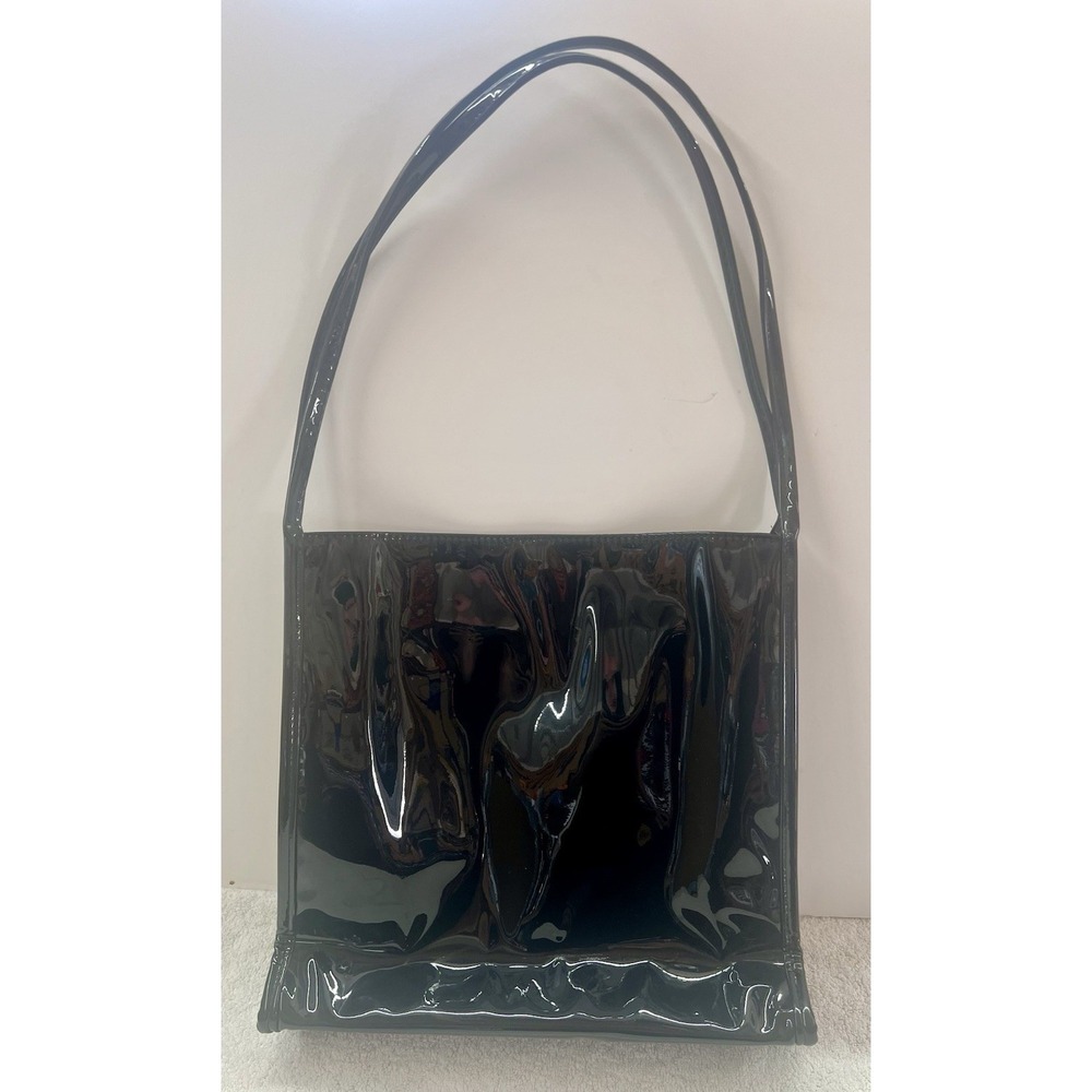 Shoulder bag womens Synthetic shiny black